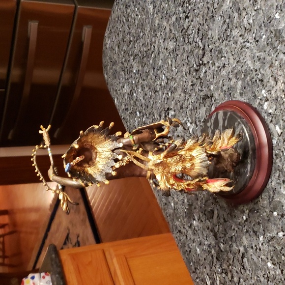 Indian  SPIRIT OF THE THUNDERBIRD NATIVE AMERICAN ART STATUE - Picture 14 of 14